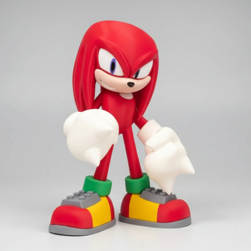 Knuckles figure standing on a grey background.